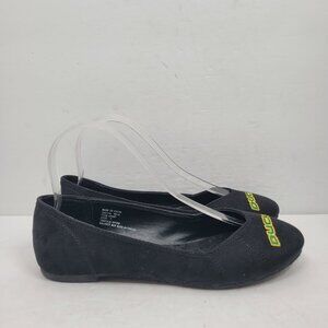 Oregon Ducks Women's Black Slip-On Flats US Size 7